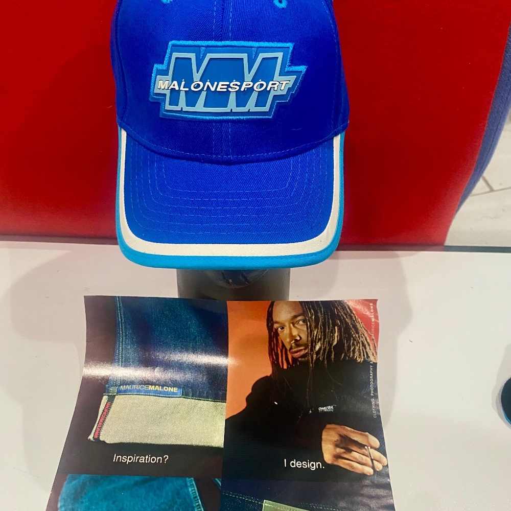 MALONESPORT Signature Vintage Cap Blue/white Sz L-XL